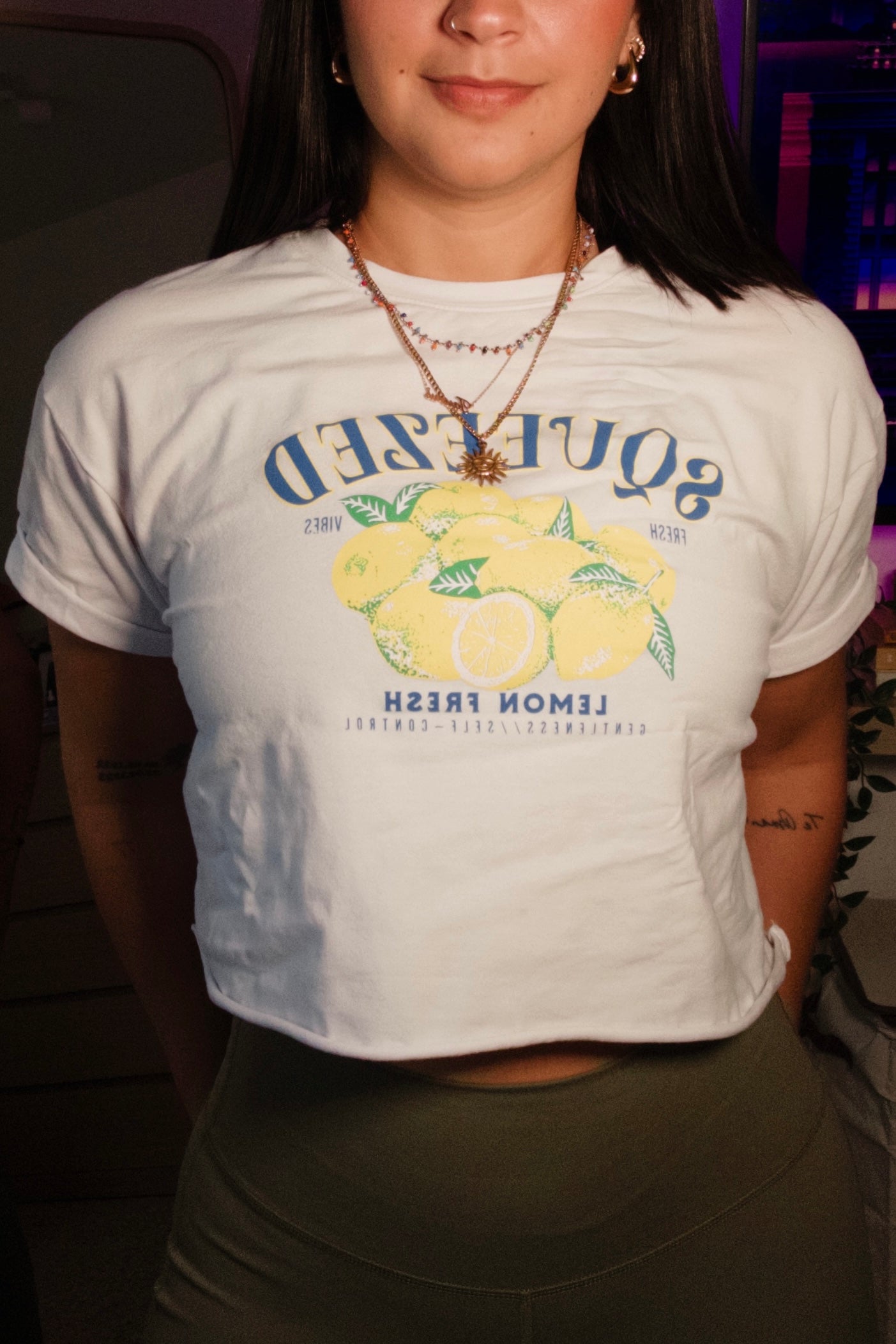 Lemon Crop Top
