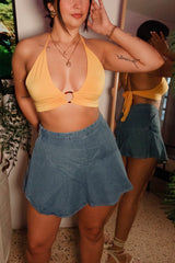 Mustard Crop Top