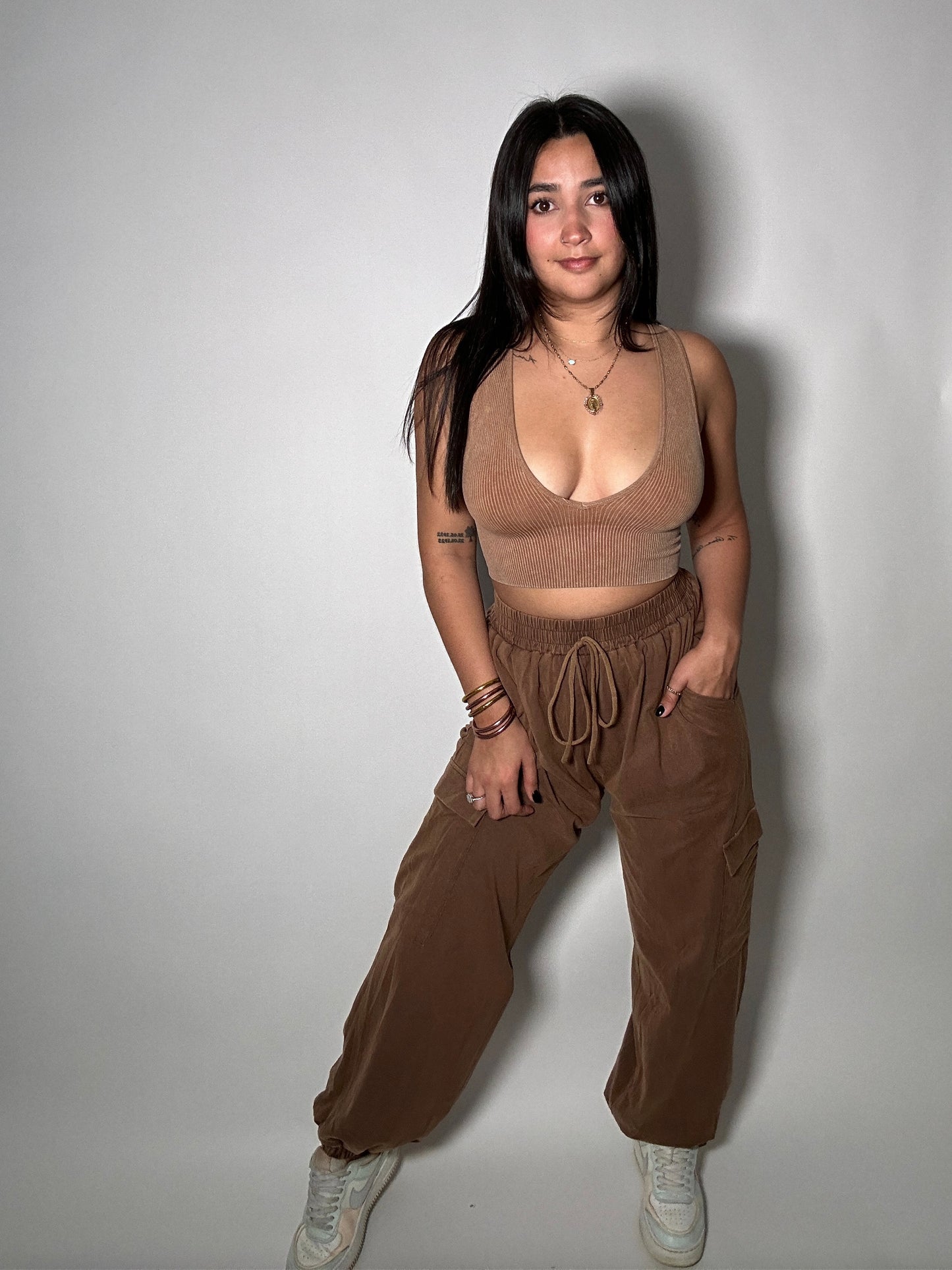 Camel Comfy Top