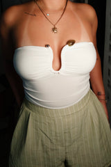 White Stapless Top