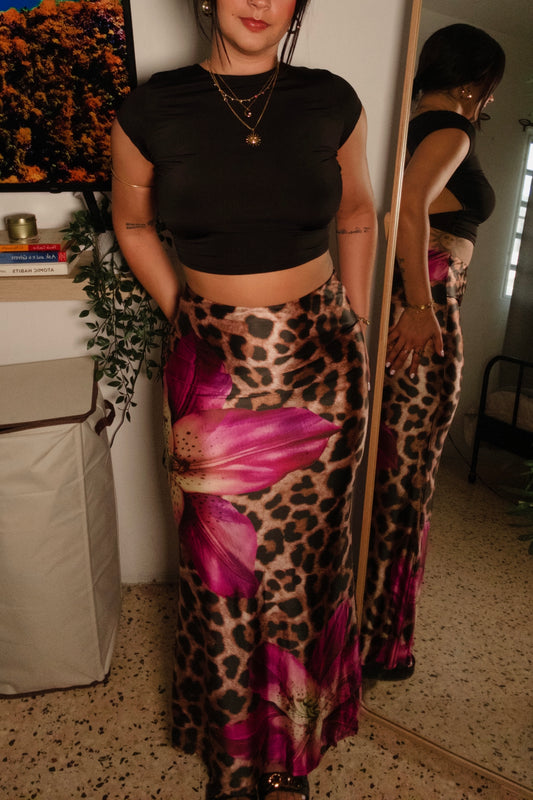 Leopard Midi Skirt