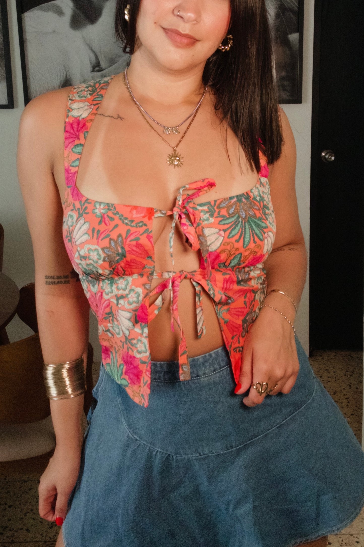 Multi Print Cotton Top