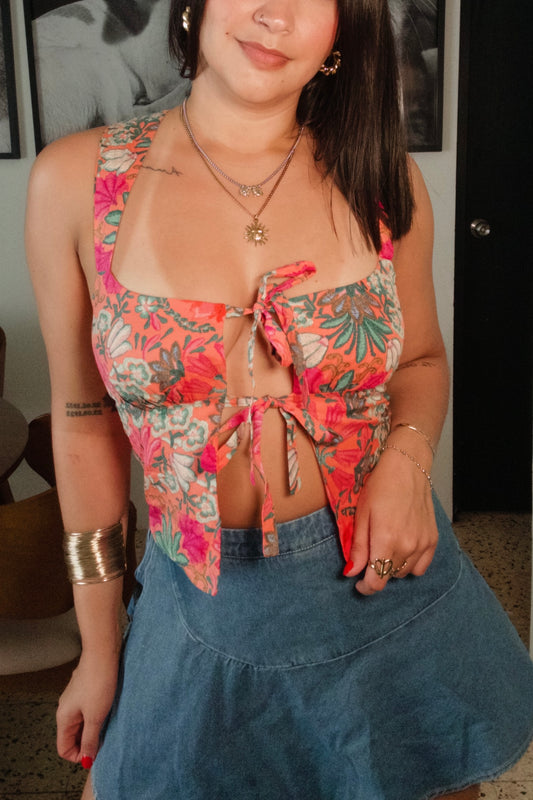 Multi Print Cotton Top