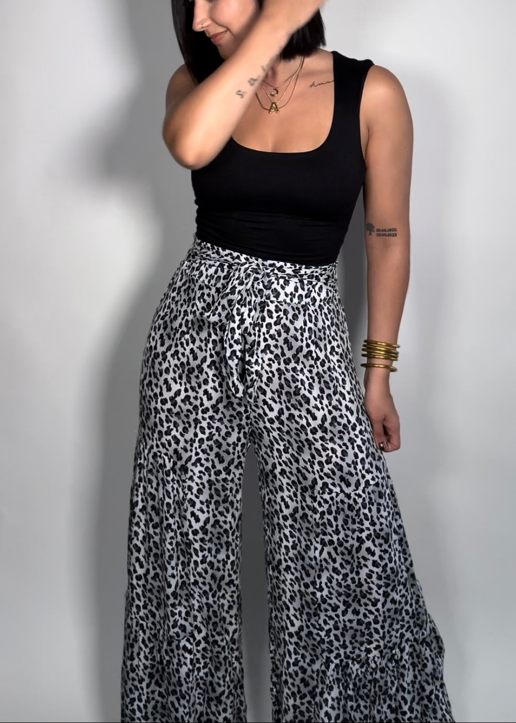 Animal Print Palazzo Pants