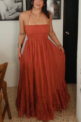 Rust Open Back Maxi