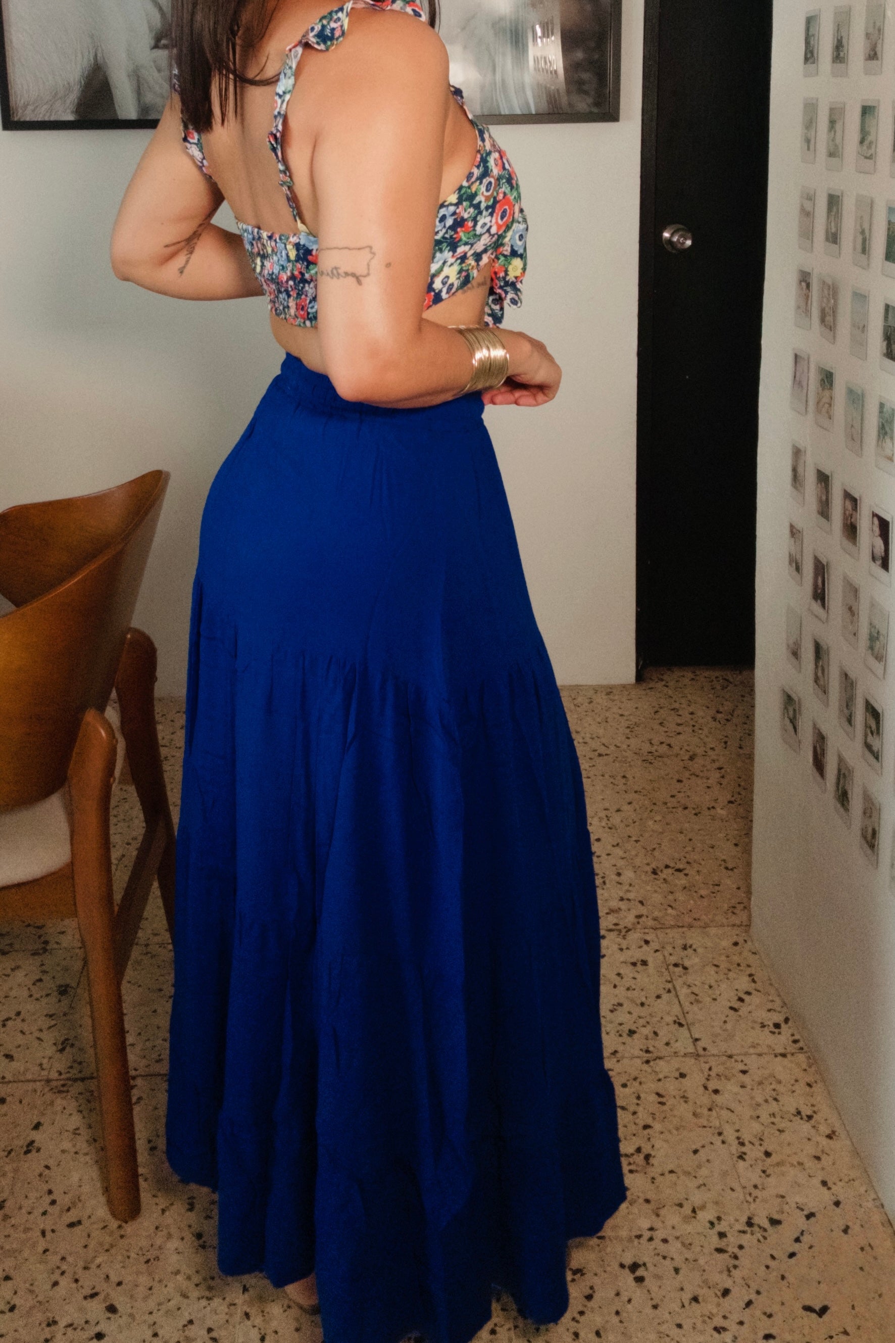 Blue Maxi Skirt