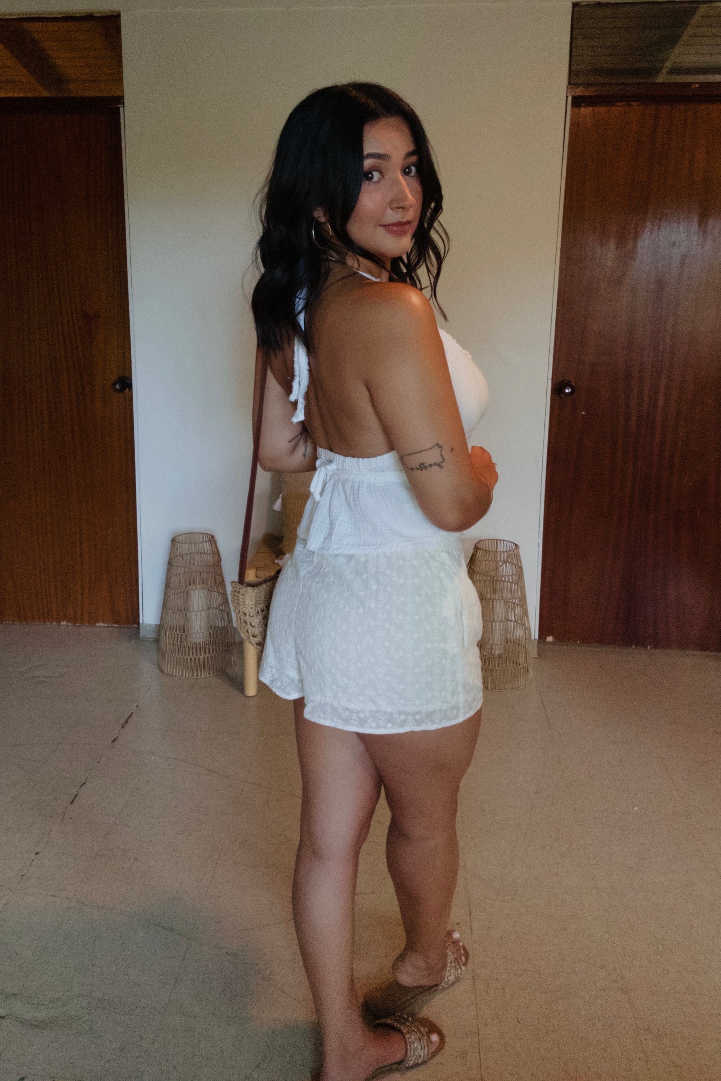White Halter Top