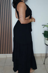 Black Crop & Skirt Set