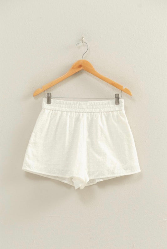 White Eyelet Shorts