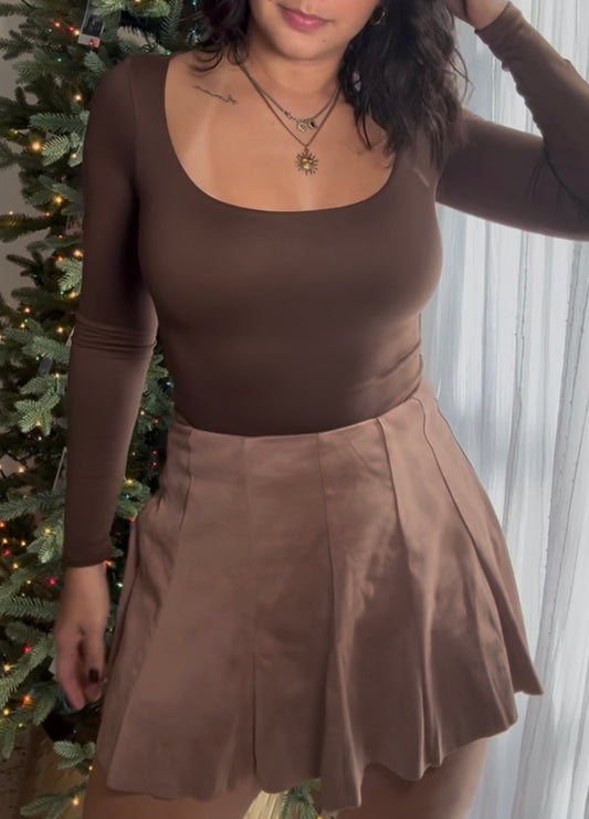 Brown Long Sleeve Top